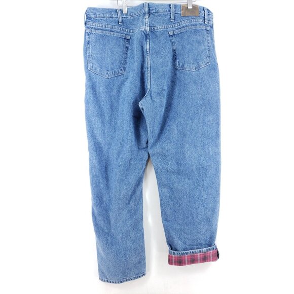 Gander Mountain Mens Size 42x32 Relaxed Fit Flannel Lined Jeans - Picture 2 of 11